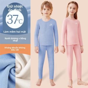 Bộ đồ giữ nhiệt trẻ em MiiOW Cat Person Dervo cotton dày mùa thu đông