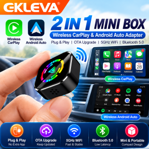 Ekleva Không Dây Carplays Adapter Lag-Miễn Phí Kết Nối Ổn Định Không Dây Androids Bộ chuyển đổi tự động Với chức năng điều khiển bằng giọng nói