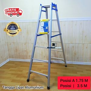 Tangga Lipat Alumunium 1.75 Meter Kuat Kokoh Berkualitas