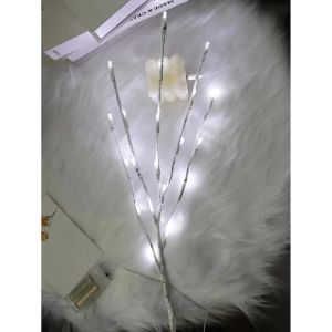 1 PC White Birch Branch Lights Battery Operated 20 LED Fairy Lights Willow Branches for Home Bedroom Inside Outdoor Decoration