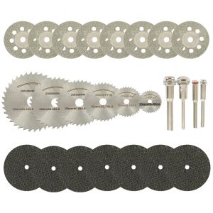 Bộ 32 Đĩa Cắt Kim Cương Mini HSS Lưỡi Cưa Tròn Phụ Kiện Mũi Khoan Cho Dụng Cụ Xoay Dremel