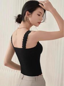 Miaolin 360 Lace Strap Vest Wide Shoulder Strap Outerwear Inner Match Breast Pad Base Band Beautiful Back Nylon Spandex Blend