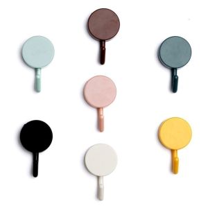 Colorful Self Adhesive Sticky Hook Small Wall Hooks Seamless Sticky Hooks For Kitchen Bedroom Bathroom Wall
