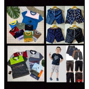 PAKET HEMAT!! stelan anak laki laki kaos distro dan celana chinos motif Terlariss Big salle