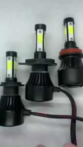 Lampu LED X7 COB 4 Sisi Mobil H4 H7 H11 HB3 HB4 HIR2 12V 40W 2pcs