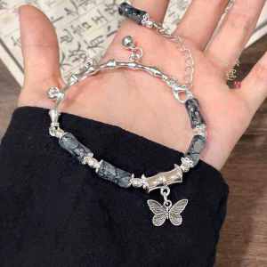 New Chinese Style Bell Butterfly Bracelet National Trend Small Audience Design Best Friend Bead Bracelet Fashion Ins Hot New