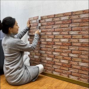 3D Wallpaper วอลเปเปอร์ผนังลายอิฐ 30 x 30cm หนา - วินเทจ วอลเปเปอร์ผนัง3D