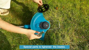 Orfilas เครื่องตัดหญ้าไร้สายแบบมือถือพับได้ 199V พร้อมแบตเตอรี่ลิเธียมไอออน 2 ก้อน น้ำหนักเบาและทนทาน เครื่องตัดหญ้าไฟฟ้ามัลติฟังก์ชั่น