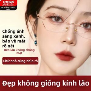 JIFANPAUL | Fashion Rimless Diamond Cut High-End Anti-Blue Light Young-Looking Glasses