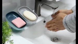 Luxury Oval Soap Dish  Non-Slip Removable & Detachable Bathroom Soap Tray with Drainage Holes Space-Saving Design for Shower & Bathtub