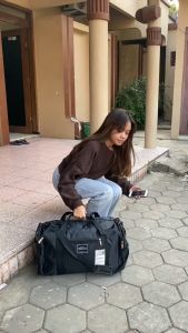 POLO ALVIS -  Nomad Tropea Black Tas Mudik Tas Duffel Travel Jinjing Selempang Kapasitas Besar Kuat