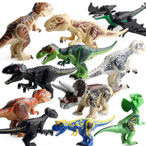 FENAFE【♥️️️BEST♥️】Mainan Dino DIY Dinosaurus Jurassic T-Rex Besar Bongkar Pasang Jurassic Dinosaur World Raptor / Tyrannosaurus Rex / Velociraptor / Triceratops / Indominus Rex Model Building Blocks Dinosaur Block Toys Childrens Educational Toys
