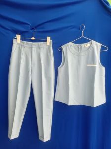 Hàng QC- Set Bộ  Công Sở Sang Chảnh Áo Kiểu Đẹp Quần Ống Dài- Hàng Quảng Châu
