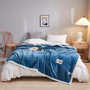 Thickened Flannel Milk Velvet Double Layer Warmth Skin-friendly Blanket