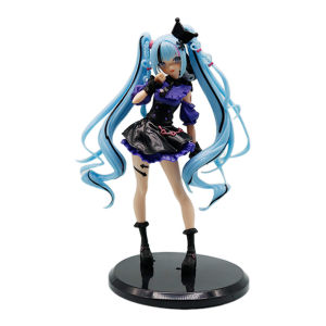 Bandai | Anime 22cm Hatsune Purple Standing Posture Cute Cool Action Figurine Model Pvc Toys Desktop Collection Christmas Gifts In Stock