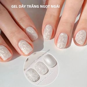 Sơn Móng Tay Gel Màu Trắng Ngọc Trai TC Pearlescent Pearl White 1-12 Chiếc Loại Tẩy Được Bằng Đèn UV/LED Chất Liệu Resin Thích Hợp Cho Làm Móng Nghệ Thuật Tại Nhà Tiệc Cưới Quà Tặng.