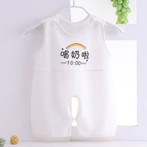 ฤดูร้อน Thin ผ้าฝ้าย Romper ชุดสูท สําหรับทารกแรกเกิด เด็กทารก Boys Girls แขนกุด All-in-one Clothes Crawling Clothes ชุดนอน Pure ผ้าฝ้าย