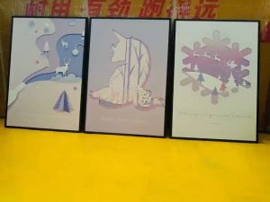 กรอบรูป ภาพแขวนผนัง ภาพวาดผ้าใบแคนวาส ขนาดใหญ่ (ชุด3รูป) พร้อมกรอบ