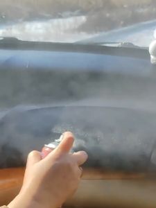 Cleaning and shining spray for home and car interiors making them look like new