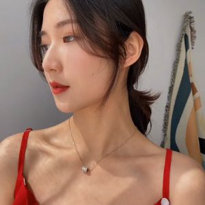 Dây Chuyền Bạc Nữ S925 Dây Chuyền Bạc Thật Họa Tiết Ống Xoắn 2 Màu Đơn Giản - DB2568 - Bảo Ngọc jewelry