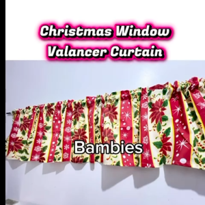 Christmas Valance Curtain /Small Curtain /christmas Design 15 inches long
