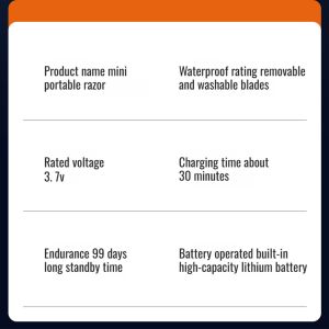 Men Double-Headed Electric Shaver Portable USB Charging Shaver Fully Washable Men Gift Travel Car Razor