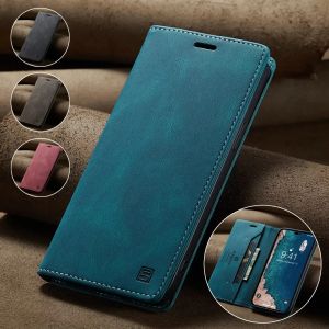 Leather Cases for IPhone 16 15 14 13 12 11 Pro Max XR XS Max 8 7 6s Plus SE 2022 2020 Wallet Folio Flip Cover Rfid Blocking