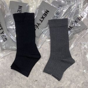 Embroidered Letter Cotton Sock Covers Womens Short Tube Socks Miu Style Printed Label Taped Half-length Ankle Socks