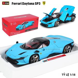 Mô Hình Xe Hơi Đồ Chơi Kim Loại Đúc Nguyên Khối Bburago Tỷ Lệ 1:18 Ferrari DAYTONA SP3 SF90 458 Dành Cho Độ Tuổi Từ 4 Trở Lên