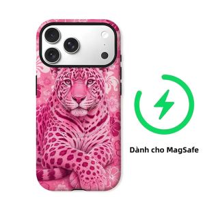 Ốp Điện Thoại iPhone Họa Tiết Hoa Hibiscus Báo Hồng - Vỏ Mềm Chống Sốc Chống Xước Hai Lớp Dành Cho Các Mẫu 11/12/13/14/15/16/17/18 Air Pro Max Plus