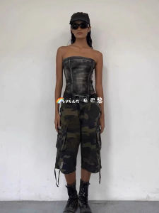 Jaded London American Style Loose Straight Leg Pants Casual Five-Quarter Length Cotton 100% Womens Premium Fashion Trousers