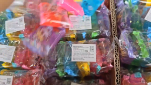 SLIME GLITTER SACHET SET 6 WARNA KARAKTER LABUBU MAINAN ANAK lem slime