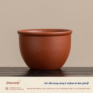 XIYUANJI | Tách Trà Đất Nung Màu Tím Vintage Hình Lá Lơ Ripe Pear