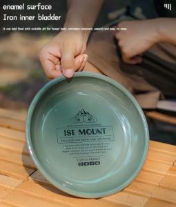 Đĩa tráng men gọn nhẹ 23cm Ise Mount đĩa dã ngoại tiện dụng Camping VietNam