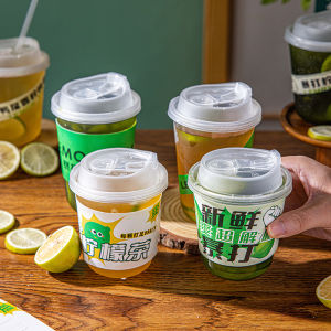 Meidi | Disposable Thickened Clear PET Plastic Cups for Milk Tea and Cold Drinks