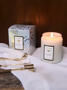 200g Scented candle for home souvenir gift set in glass aroma scented candle home fragrance room christmas for birthday party wedding long-lasting indoor air purification soothe the nerves and help sleep christmas ideas gift