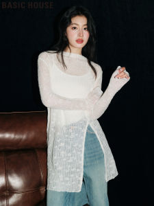 เสื้อยืดคอกลมแขนยาวทรงหลวมสำหรับผู้หญิงในฤดูใบไม้ร่วง ทรงหลวม สีพื้น โพลีเอสเตอร์ผสมอะซิเตท โพลีอะซิเตท