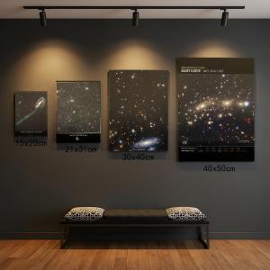 James Webb First Deep Field Pale Blue Dot Space Astronomy Science Poster Premium HD Self-Adhesive Wall Decor – Peel & Stick