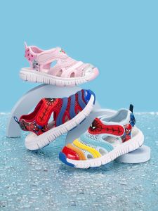 Antique Boys Sandals Summer New Anti-slip Soft Bottom Children Beach Boys Headed Shoes Male Toddler Sneakers Cartoon Style EVA Outsole