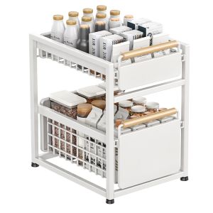 B&W | Kitchen Cabinet Built-in Drawer Storage Rack