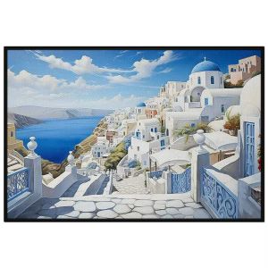 Tranh Phong Cảnh Biển Địa Trung Hải. Tranh treo tường dán tường Canvas CGI-03