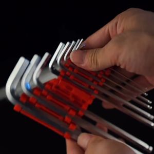 TRENY 9Pcs 1.5mm-10mm Durable Wrench Ball Point Allen Hex Key Set Metric Type Ball Point Hex Allen Key A-KEY SET Ball Point