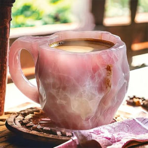Natural Resin Mineral Crystal Coffee Cup Colorful Large Capacity Tea Cup Agate Crystal Cup Office Household Water Cup Gift