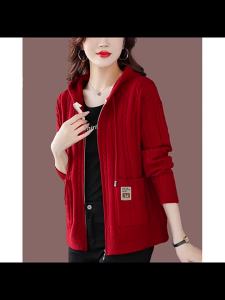 Hooded Stylish New Fall Fashionable Loose Knit Cardigan