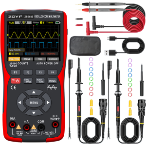 ZOYI ZT- 3-in-1 Oscilloscope Multimeter with 3.5 Inch IPS Display25000 Counts Dual Channel 50MHZ Bandwidth280MSa/s High