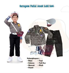 BAJU SERAGAM POLISI ANAK POCIL CILIK KARNAVAL AGUSTUS seragam polisi anak polantas KOSTUM PROFESI ANAK TERMURAH baju polisi anak