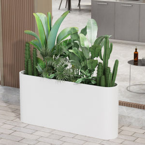 Outdoor Iron Art round Arc Combination Flower Box Partition Restaurant Garden Patio Coffee Shop Metal Craft Multifunctional Stand