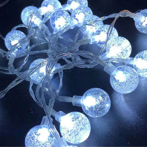 10/20/40/80LED Bauble LED String Lights Battery Powered Garland Fairy Lights for EID Mubarak Bedroom Wedding Valentines Day