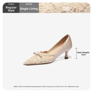 Agsdon | Lace Cutout Breathable Stiletto Heels