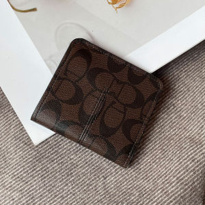 Elegant Ladies Bifold Wallet Slim Lightweight High-End Design Card Holder Compact Size Fashionable Geometric Pattern PVC Material